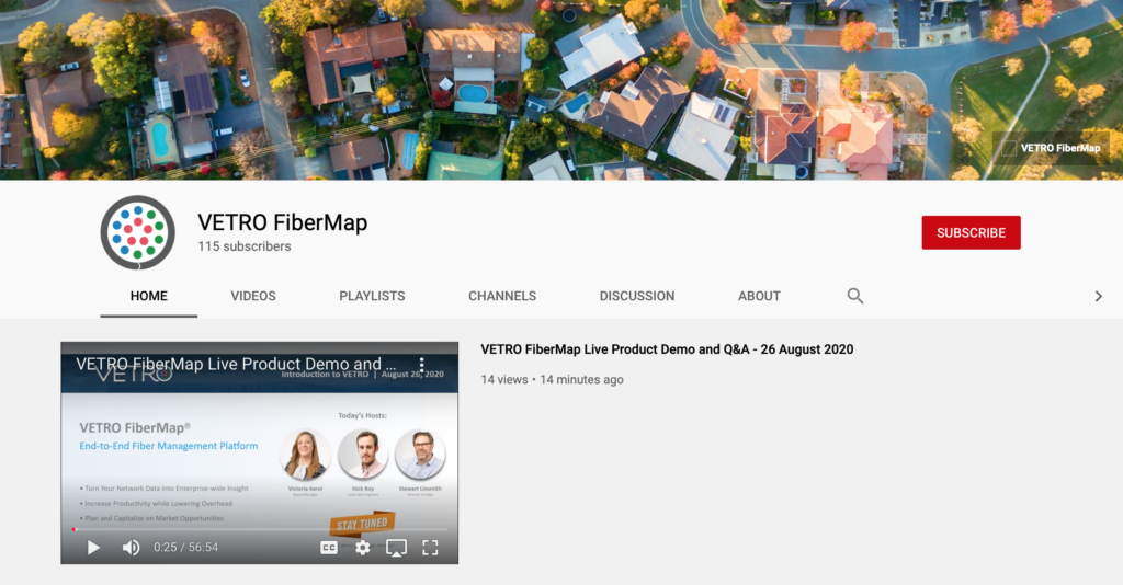 VETRO FiberMap Youtube Channel