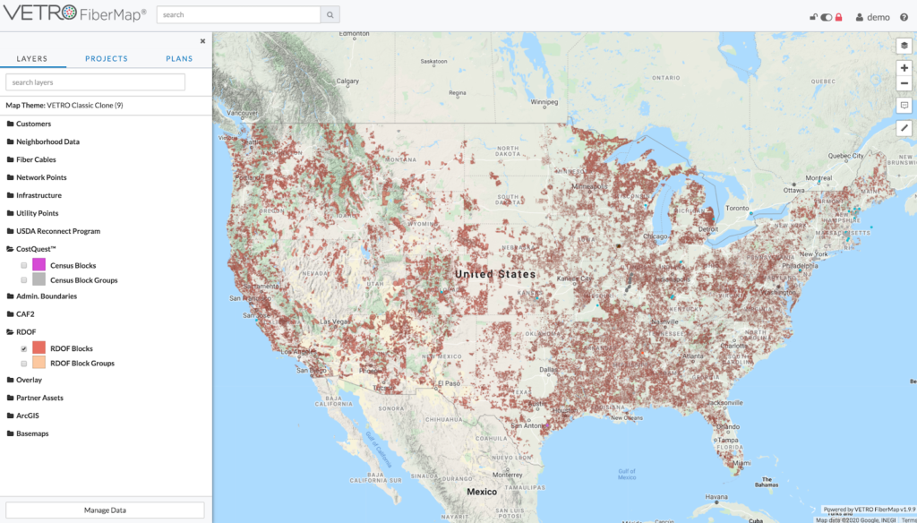 RDOF Blocks - the unit of geography containing the funding-eligible locations